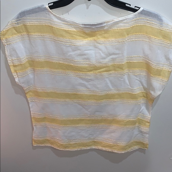 Loft scoop neck lightweight striped cotton tee XS - Picture 2 of 3